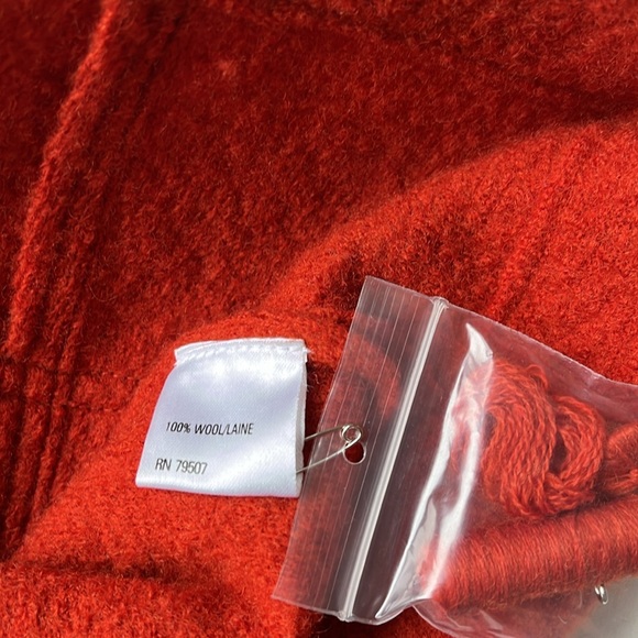 ISDA & CO Boiled Wool Sweater Coat Jacket- Pumpkin- Size MEDIUM - Picture 8 of 10